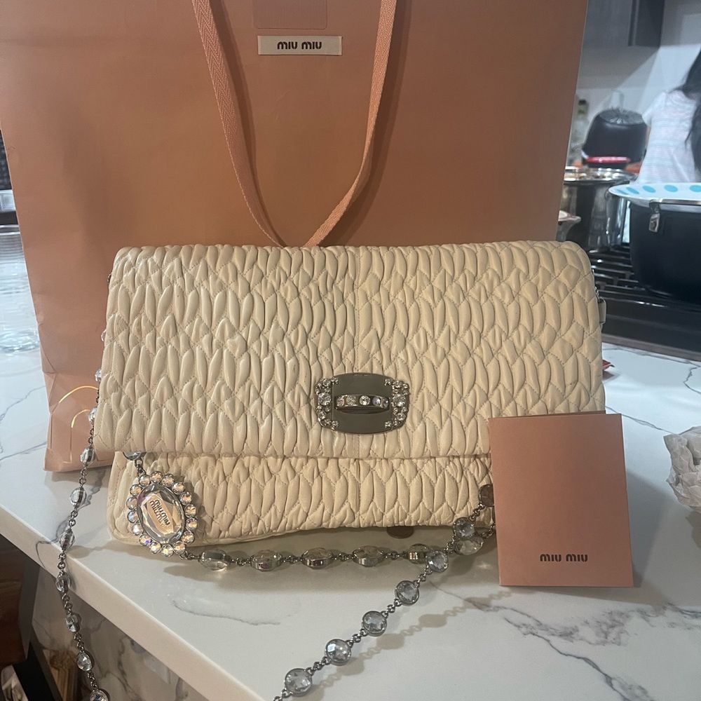 Miu Miu White Good Condition Size 14’ 8’ No Retur… - image 5